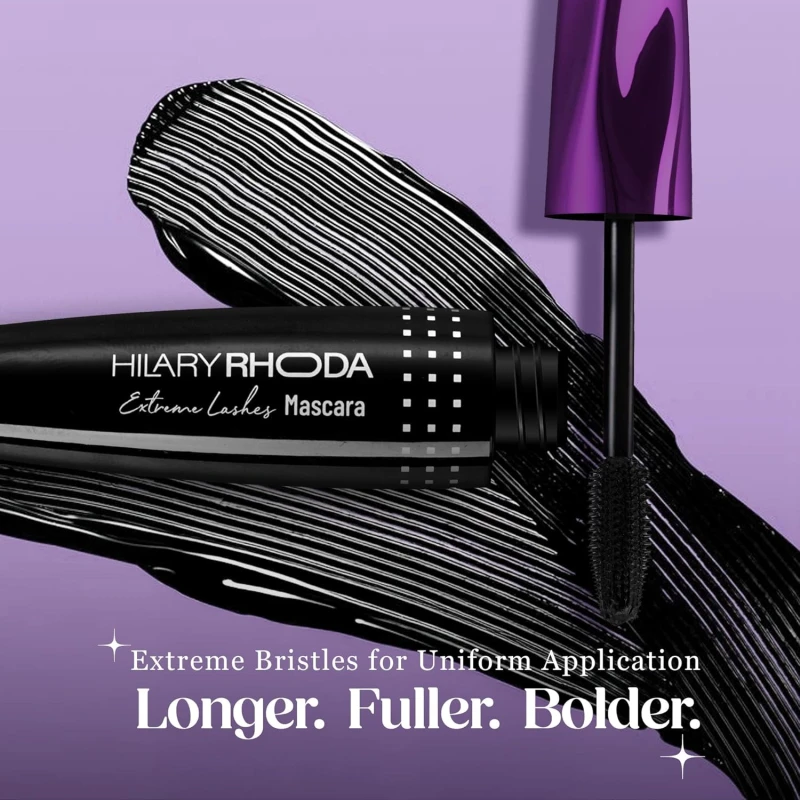 Hilary Rhoda Extreme Lashes Black Mascara | Volumizing & Lengthening | Waterproof & Long Lasting | Clump-free Formula | Quick Dry | Smudge-Proof & Non-sticky | 12ml thumbnail 4